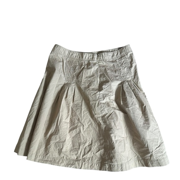 Y2K GAP Khaki Denim Midi Skirt – Women’s Juniors 1 / Size 6 – 1990s Pleated - Picture 2 of 7